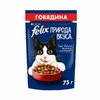 Felix Природа вкуса влажный корм для взрослых кошек, с говядиной, в паучах - 75 г х 26 шт фото 11