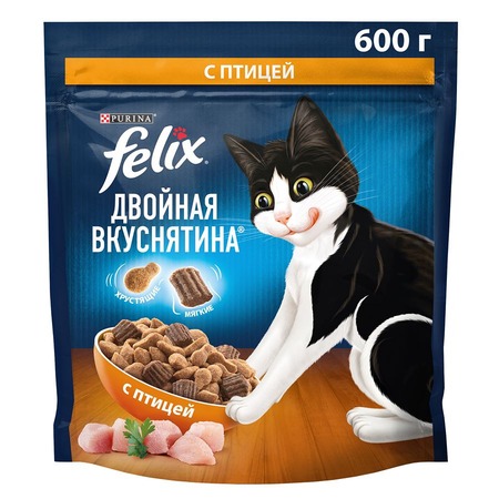 Felix Двойная Вкуснятина для взрослых кошек, с птицей - 600 г фото 11