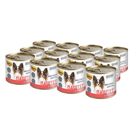 Мнямс Красивая шерсть полнорационный влажный корм для собак, паштет с ягненком, в консервах - 200 г фото 11