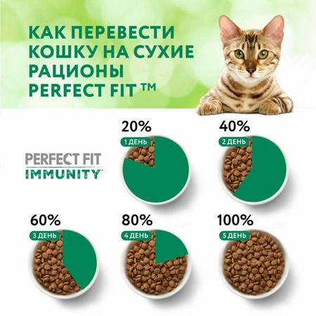 Perfect Fit Immunity сухой корм для кошек для укрепления иммунитета, с индейкой, спирулиной и клюквой - 580 г фото 11