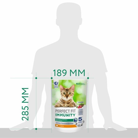 Perfect Fit Immunity сухой корм для кошек для укрепления иммунитета, с индейкой, спирулиной и клюквой - 580 г фото 14