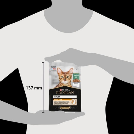 Pro Plan Elegant полнорационный влажный корм для кошек с чувствительной кожей, с треской, кусочки в соусе, в паучах - 85 г фото 14