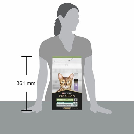 Pro Plan Sterilised Adult Renal Plus для взрослых стерилизованных кошек, с индейкой - 1,5 кг фото 15