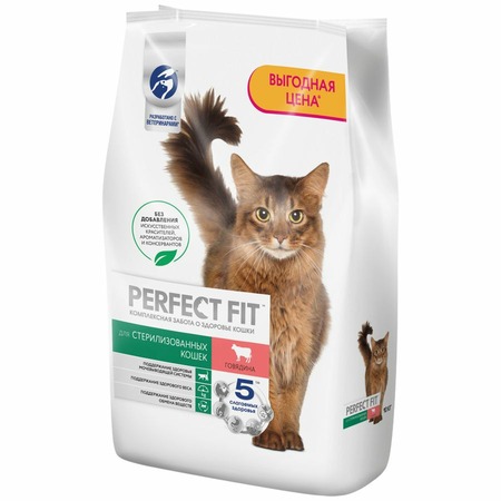 Perfect Fit сухой корм для стерилизованных кошек, с говядиной - 10 кг фото 16