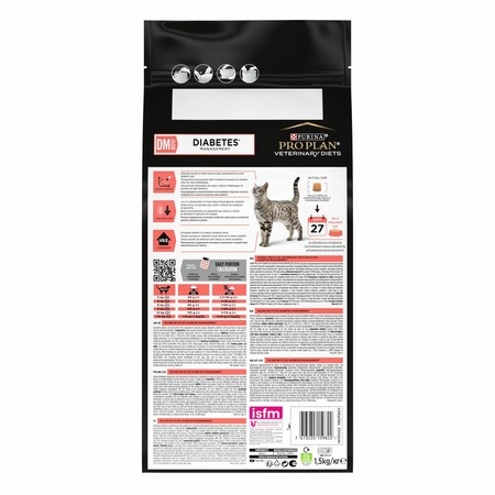 Сухой корм для кошек Pro Plan Veterinary Diets DM ST/OX Diabetes Management при сахарном диабете 1,5 кг фото 16