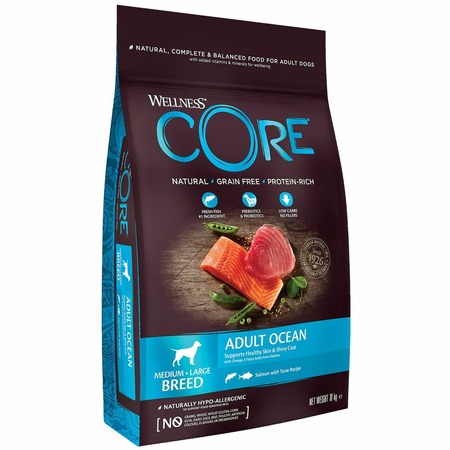 Wellness Core сухой корм для взрослых собак средних и крупных пород с лососем и тунцом 10 кг фото 3