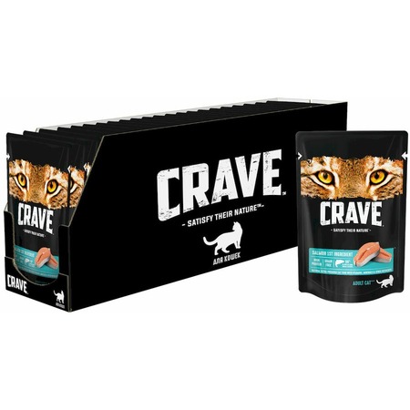 Crave полнорационный влажный корм для кошек, с лососем, кусочки в желе, в паучах - 70 г фото 3