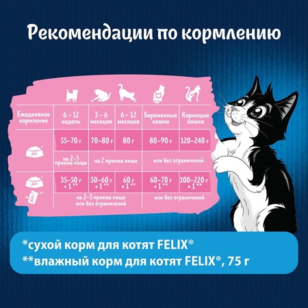 Felix Двойная Вкуснятина для котят до года, с курочкой - 600 г фото 3