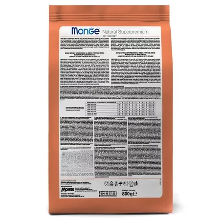 Monge Dog Speciality Line Monoprotein Puppy & Junior полнорационный сухой корм для щенков, с лососем и рисом - 800 г фото 3
