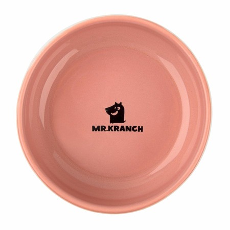 Mr.Kranch миска для собак и кошек из фарфора "Тропики", 350 мл, розовая фото 3