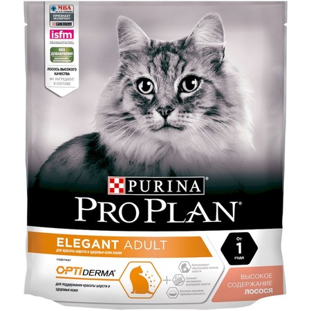 Pro Plan Elegant сухой корм для кошек здоровья шерсти и кожи, с высоким содержанием лосося - 400 г фото 3