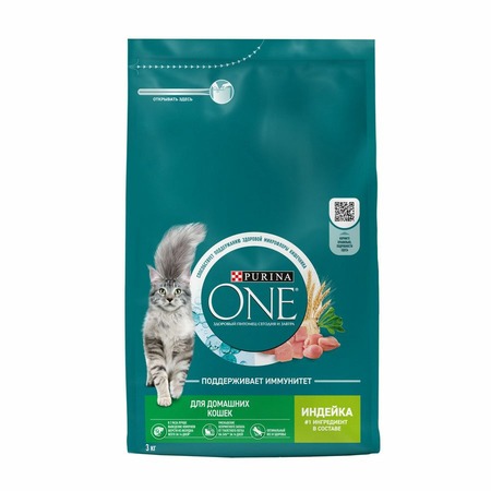 Purina ONE Housecat сухой корм для домашних кошек, с высоким содержанием индейки и цельными злаками фото 3