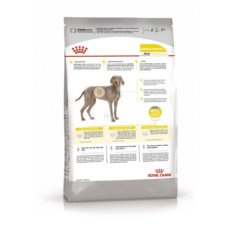Royal Canin Maxi Dermacomfort полнорационный сухой корм для взрослых и стареющих собак крупных пород при раздражениях и зуде кожи, связанных с повышенной чувствительностью - 3 кг фото 3