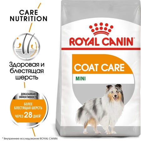 Royal Canin Mini Coat Care полнорационный сухой корм для взрослых собак мелких пород с тусклой и сухой шерстью фото 3