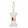 Mr.Kranch игрушка для собак мелких и средних пород, косточка с канатом, бежево-пятнистая - 31х9х4 см фото 4