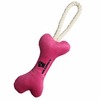 Mr.Kranch игрушка для собак мелких и средних пород, косточка с канатом, ярко-розовая - 31х9х4 см фото 4