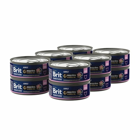 Brit Premium by Nature Adult полнорационный влажный корм для кошек, паштет с индейкой и семенами чиа, в консервах - 100 г фото 4