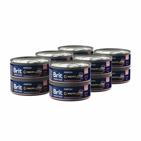 Brit Premium by Nature Sensitive полнорационный влажный корм для кошек с чувствительным пищеварением, фарш из индейки, в консервах - 100 г фото 4