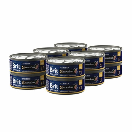 Brit Premium by Nature Sterilised полнорационный влажный корм для стерилизованных кошек, фарш из перепелки, в консервах - 100 г фото 4