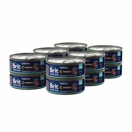 Brit Premium by Nature Sterilised полнорационный влажный корм для стерилизованных кошек, фарш из ягненка, в консервах - 100 г фото 4