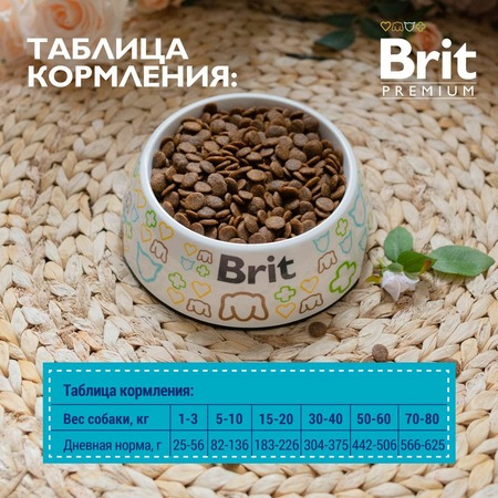 Brit Premium Dog Adult Sensitive сухой корм для взрослых собак всех пород с чувствительным пищеварением, с индейкой и лососем - 15 кг фото 4