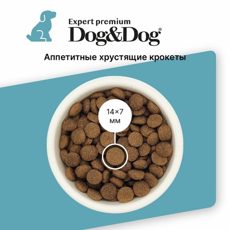 Dog&Dog Expert Premium Top-Fish сухой корм для взрослых собак с тунцом - 3 кг фото 4