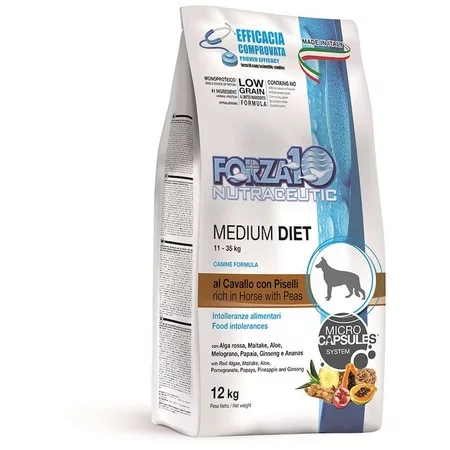Forza10 Med Diet Low Grain Cav полнорационный диетический корм для взрослых собак средних пород из конины, гороха и риса с микрокапсулами - 12 кг фото 4