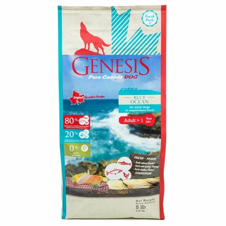 Genesis Pure Canada Blue Ocean Adult для взрослых собак всех пород с лососем, сельдью и курицей - 2,27 кг фото 4