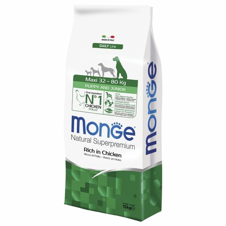 Monge Dog Daily Line Maxi полнорационный сухой корм для щенков и юниоров крупных пород, с курицей и рисом фото 4
