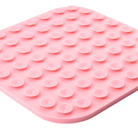 Mr.Kranch лизательный коврик для медленного поедания, силиконовый, розовая с лопаткой, 20*20 см фото 4