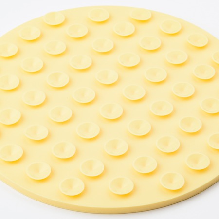 Mr.Kranch лизательный коврик для медленного поедания, силиконовый, диаметр 20 см, желтый с лопаткой фото 4