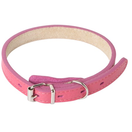 Mr.Kranch ошейник для собак, из натуральной кожи, прямой, 48-60 см, розовый фото 4