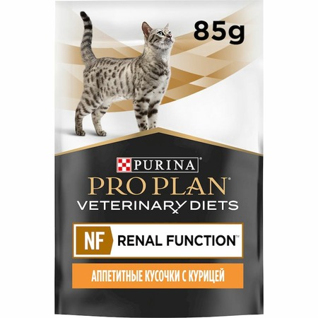 Pro Plan Veterinary Diets NF Renal Function Advanced Care (Поздняя стадия) влажный корм для кошек для поддержания функции почек на поздней стадии хронической почечной недостаточности диетический, с курицей - 85 г фото 4