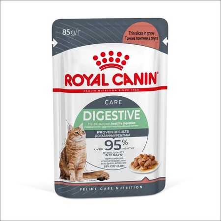 Royal Canin Digestive Care влажный корм для взрослых кошек с чувствительным пищеварением в соусе, в паучах - 85 г фото 4