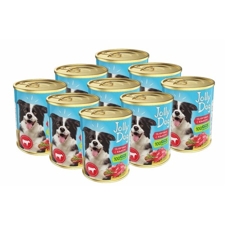 Зоогурман Jolly Dog влажный корм для собак, фарш из телятины с языком, в консервах - 350 г фото 4