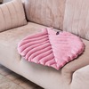 Mr.Kranch лежанка для собак, Листочек большая двусторонняя, размер 120х73х6см, розовая фото 5