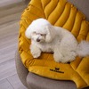 Mr.Kranch лежанка для собак, Листочек средняя двусторонняя с имитацией кожи, размер 90х65х5см, охра фото 5