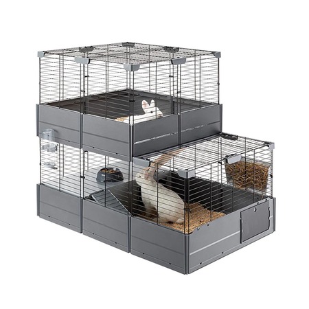 Ferplast Cage Multipla Double клетка для мелких домашних животных, модульная, черная - 107,5x72h96,5 см фото 5