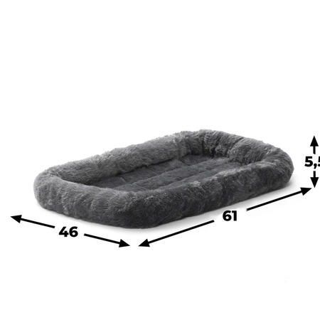 MidWest лежанка Pet Bed меховая 61х46 см серая фото 5