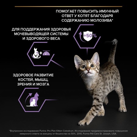 Purina Pro Plan сухой корм для котят от 1 до 12 месяцев с курицей - 10 г фото 5