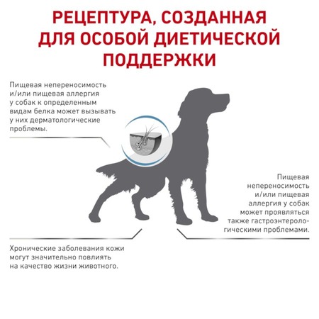 Royal Canin Hypoallergenic DR21 полнорационный сухой корм для взрослых собак при пищевой аллергии или непереносимости, диетический фото 5