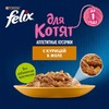 Felix Аппетитные кусочки полнорационный влажный корм для котят, с курицей, кусочки в желе, в паучах - 75 г фото 6