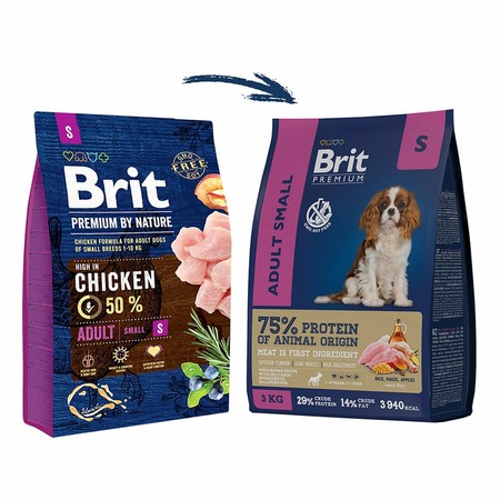 Brit Premium Dog Adult Small полнорационный сухой корм для собак мелких пород, с курицей - 1 кг фото 6