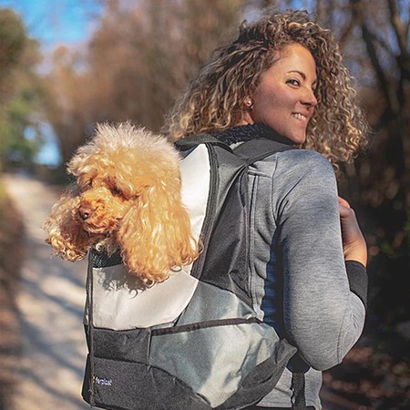 Ferplast Kangoo Grey Backpack рюкзак для собак мелких пород, полиэстр, серый - L фото 6
