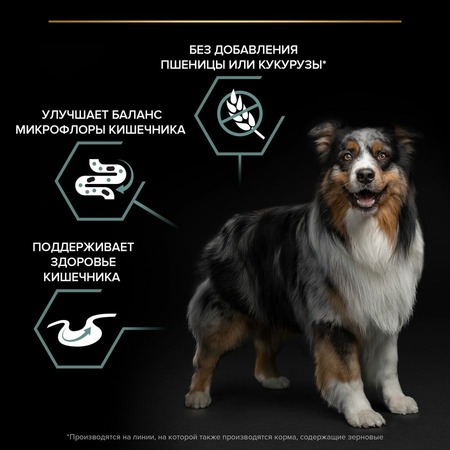 Pro Plan Grain Free Formula сухой корм для собак средних и крупных пород с чувствительным пищеварением, беззерновой, с высоким содержанием индейки - 7 кг фото 6