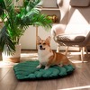 Mr.Kranch лежанка для собак, Листочек средняя двусторонняя с имитацией кожи, размер 90х65х5см, зеленая фото 7