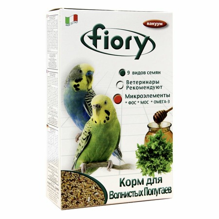 Fiory Pappagallini сухой корм для волнистых попугаев - 400 г фото 7