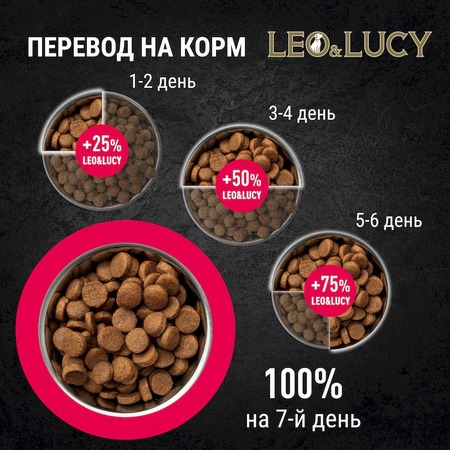 LEO&LUCY сухой холистик корм для взрослых и пожилых собак всех пород с индейкой и ягодами - 1,6 кг фото 7