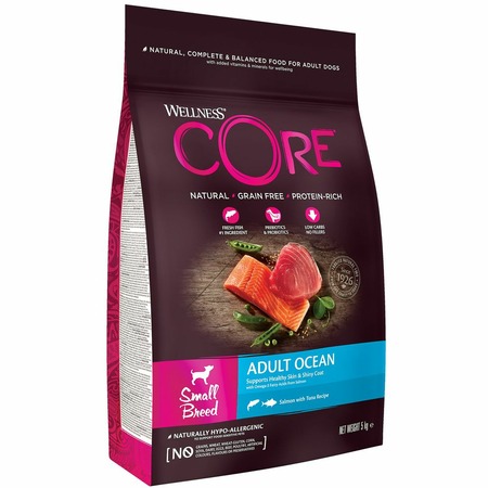 Wellness Core сухой корм для взрослых собак мелких пород с лососем и тунцом фото 7