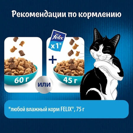 Felix Двойная вкуснятина полнорационный сухой корм для кошек, с рыбой - 200 г фото 8